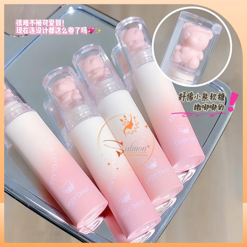 Son Kem Nhung Lì Gấu Hồng GEGE BEAR GX1049 Mềm Mướt, Lâu Trôi, Nội Địa Trung - Salmon Shop