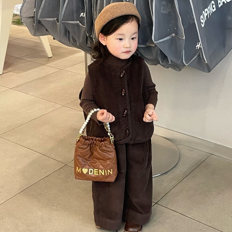 Túi da mềm đeo chéo, cầm tay cho bé gái, phụ kiện túi cho bé