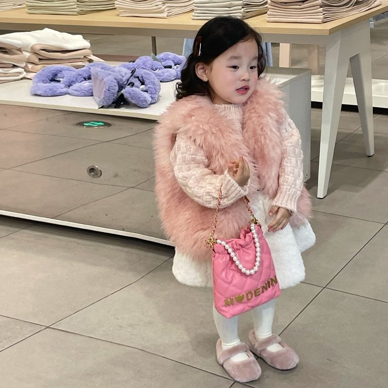 Túi da mềm đeo chéo, cầm tay cho bé gái, phụ kiện túi cho bé