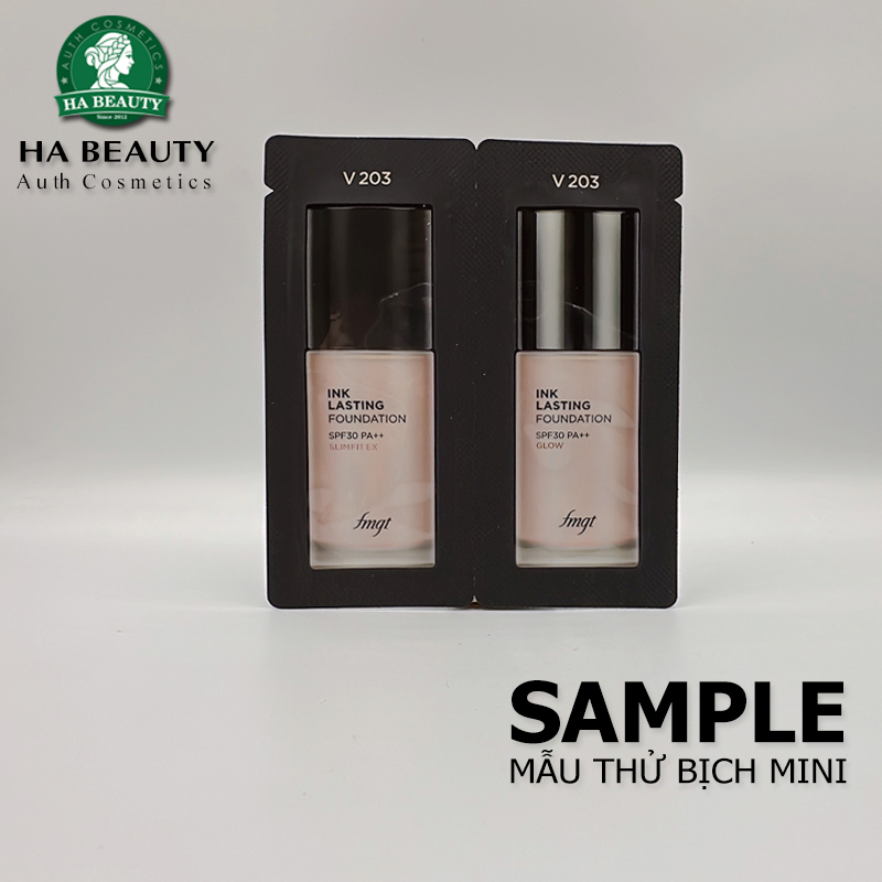Kem nền lâu trôi The Face Shop Ink Lasting Foundation Slim Fit Ex Glow SPF30 PA++ che khuyết điểm trang điểm đa