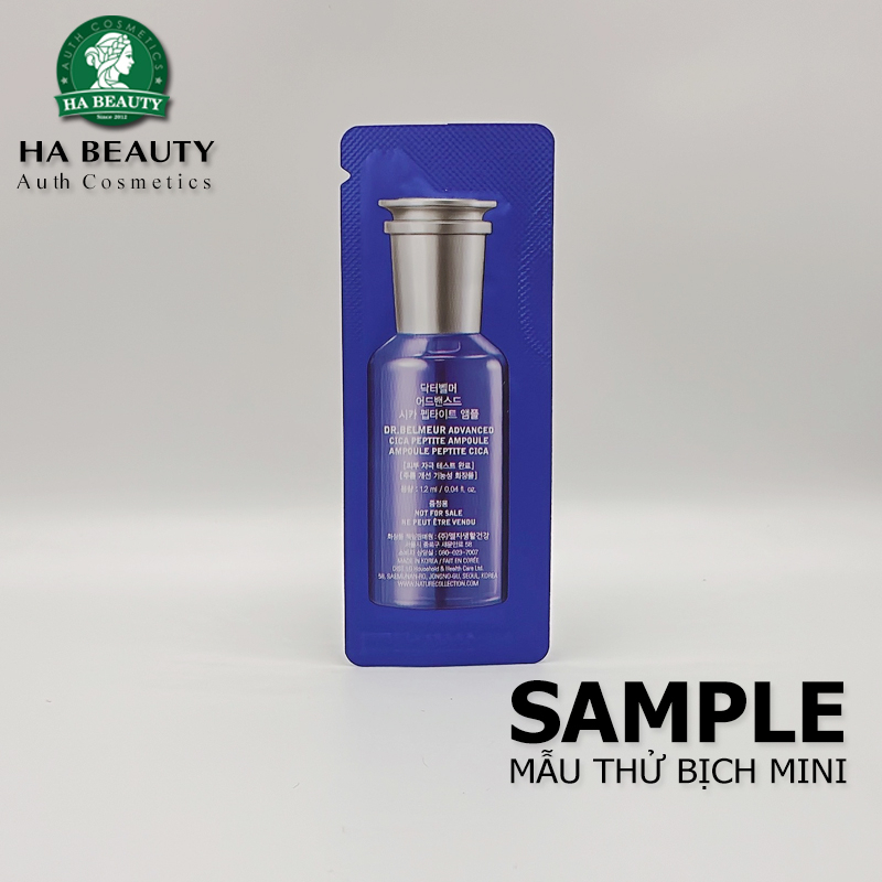 Serum dưỡng trẻ hóa sáng hồng da The Face Shop an toàn da mụn nhạy cảm  Dr Belmeur Cica Peptite Ampoule