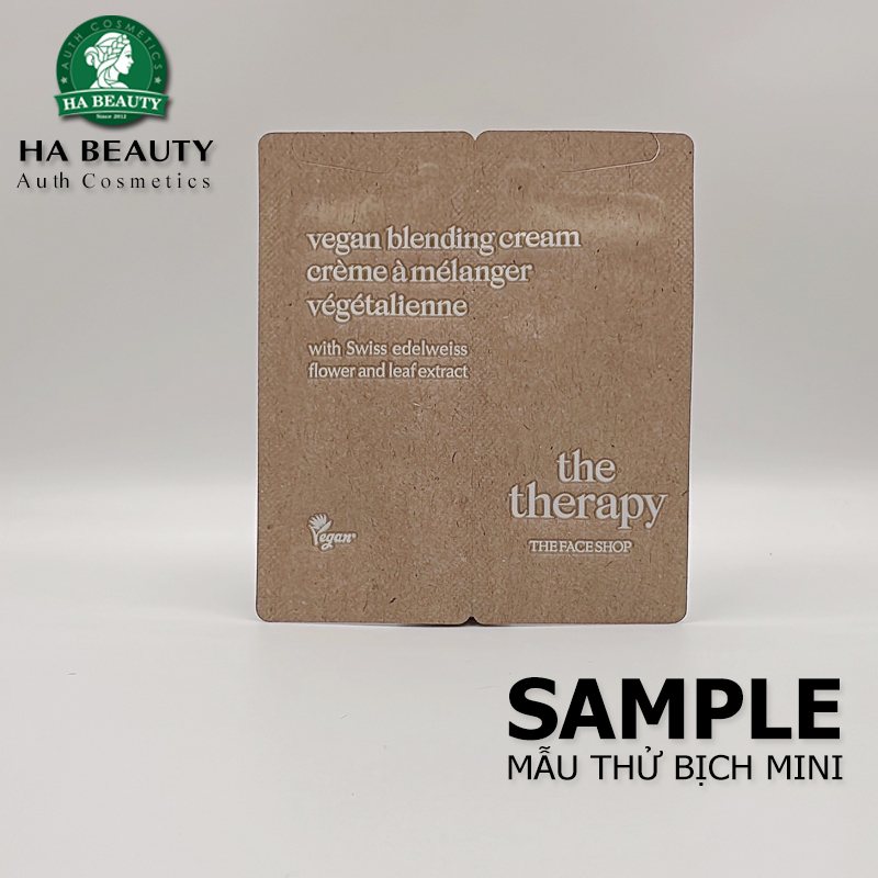 Kem dưỡng ẩm phục hồi da chống lão hóa The Face Shop The Therapy Vegan Blending Cream