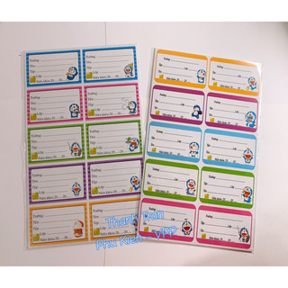 combo 20 cái nhãn vở học sinh (có keo dán)