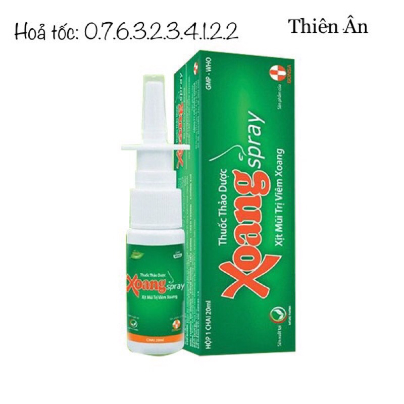 Xoang spray - Xịt mũi thảo dược hỗ trợ giảm viêm xoang, viêm mũi dị ứng