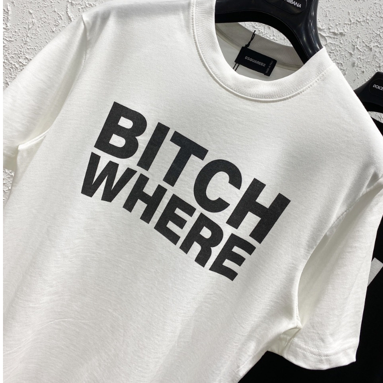 Áo Thun BITCH WHERE, Áo Phông Nam Nữ Cotton 100% Cổ Bo Zip Cao Cấp