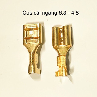 ✅100 ĐẦU COS GHIM 4.8, 6.3, 7.8 CHO Ô TÔ,XE MÁY BẰNG ĐỒNG
