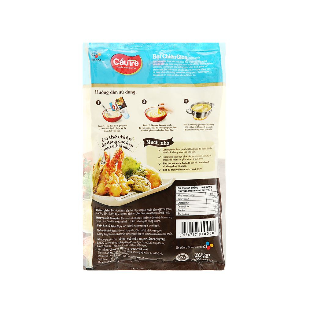 Bột chiên giòn CJ Foods (Cầu Tre) chế biến bánh bông lan, chuối chiên tiện lợi gói 150gr - Ảnh 5