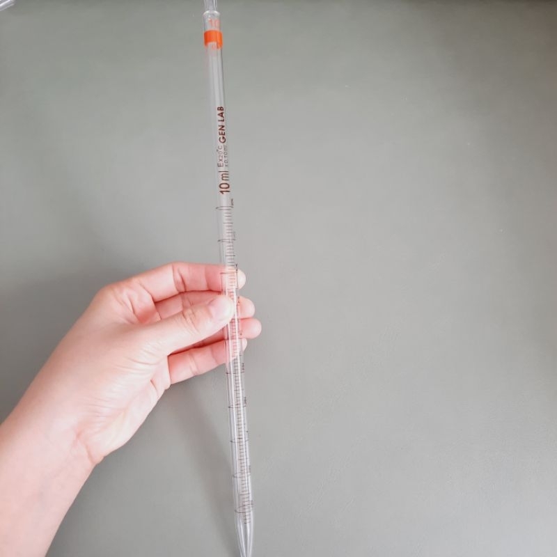Ống hút thủy tinh pipet Chia vạch, pipet thẳng thủy tinh 1ml 2ml 5ml 10ml