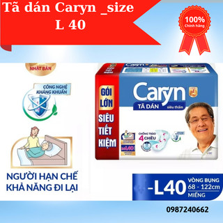 Bỉm người già - tã dán caryn size l40 _m 40