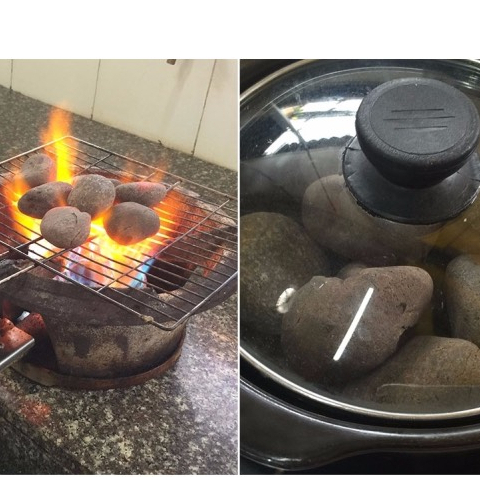 1Kg Đá cuội nướng Thịt, Đá Xông Hơi
