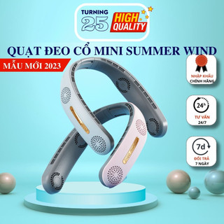 Quạt đeo cổ mini không dây sạc USB quạt treo cổ làm mát không cánh quạt dùng cho người hoạt động thể thao ngoài trời