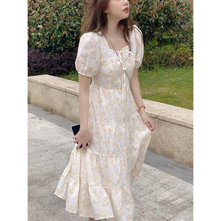 Váy baby doll dáng dài thêu hoa nhẹ nhàng nữ tính
