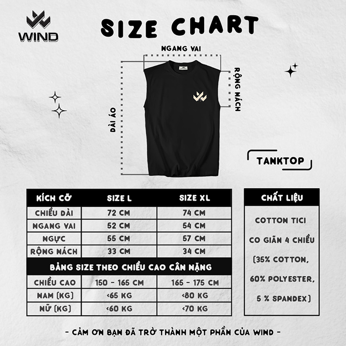 Áo thun sát nách WIIS unisex form rộng tanktop OW ba lỗ WIIS thời trang nam nữ oversize