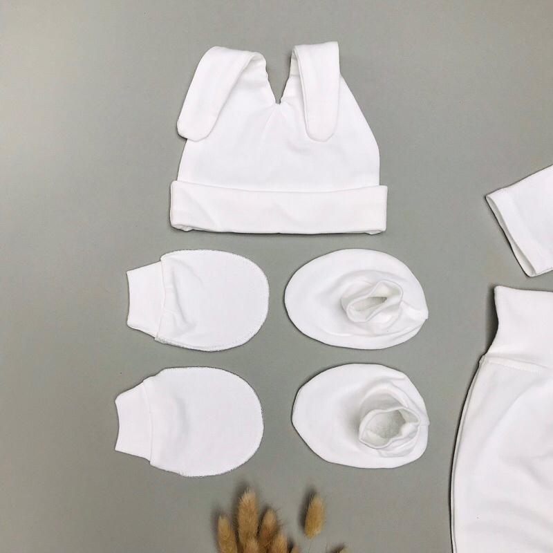 Mũ sơ sinh cotton mềm - mát - thoáng ché thóp bé trai bé gái