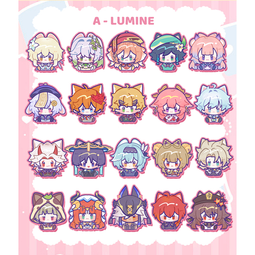 Hình dán sticker GACHA Genshin Impact - Fluffy Town mỗi gói 5 sticker