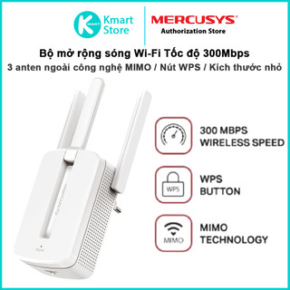 Bộ mở rộng sóng WiFi Tốc Độ 300Mbps Mercusys MW300RE | Dễ dàng cài đặt | Phát sóng rộng | Bảo hành 2 năm