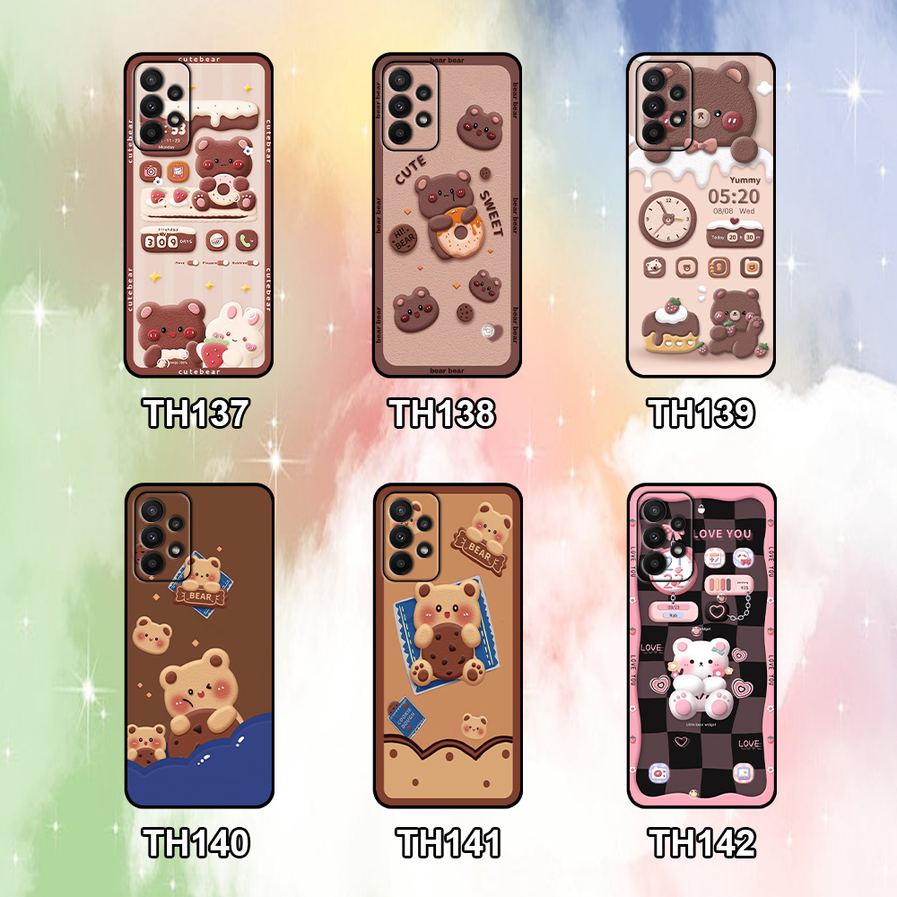 Ốp lưng Samsung A13 / A23 / A33 5G / A53 5G / A73 5G in hình gấu bánh quy nâu rẻ bền đẹp