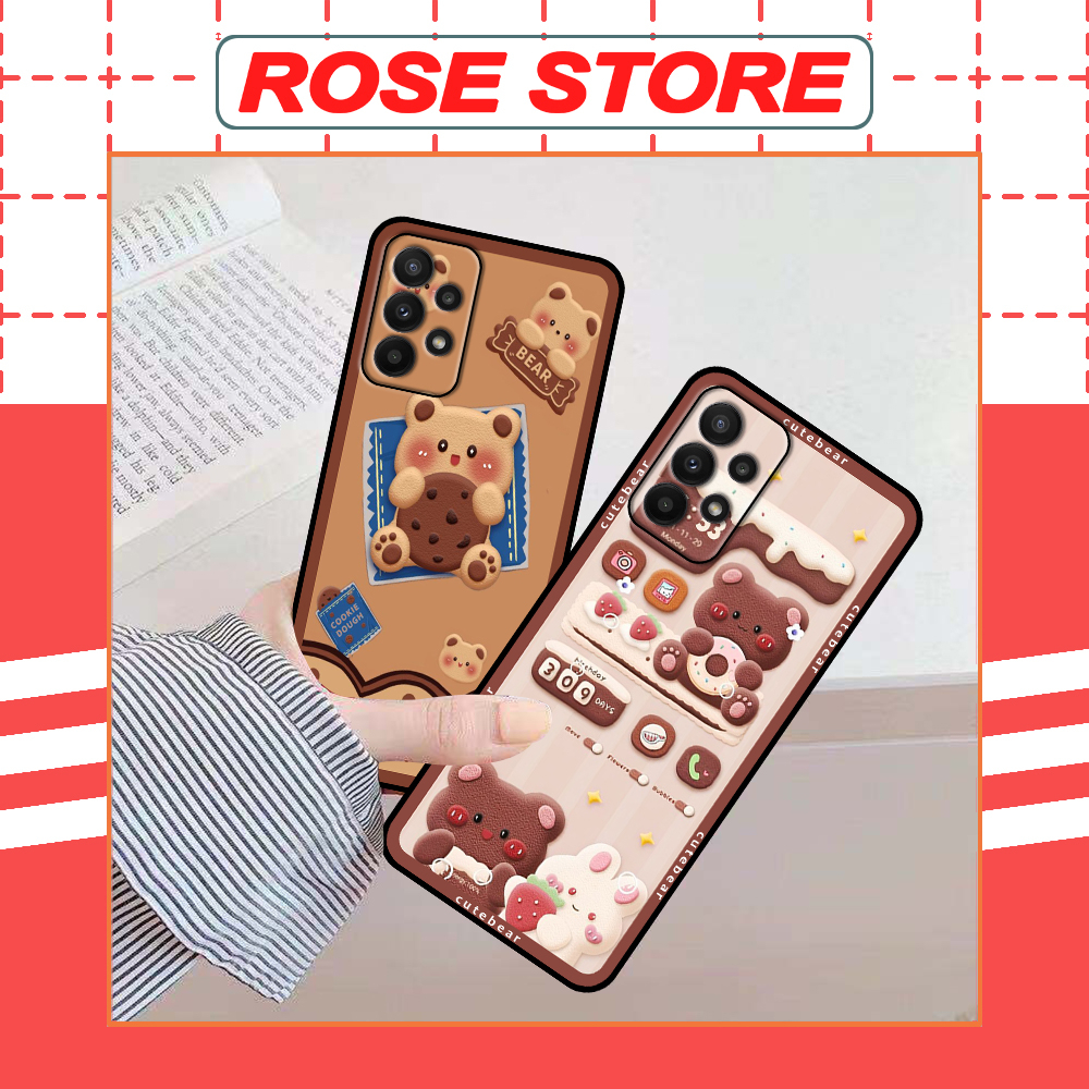 Ốp lưng Samsung A13 / A23 / A33 5G / A53 5G / A73 5G in hình gấu bánh quy nâu rẻ bền đẹp