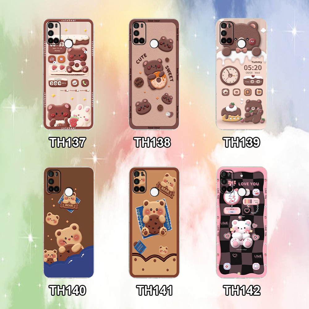 Ốp Vsmart Joy 4 / Live 4 / Star 5 in hình gấu bánh quy nâu rẻ bền đẹp