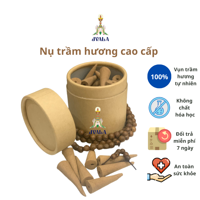 Nụ trầm hương cao cấp PEMA hộp 36 nụ, không hóa chất độc hại, giúp thư giãn tinh thần, giảm strees