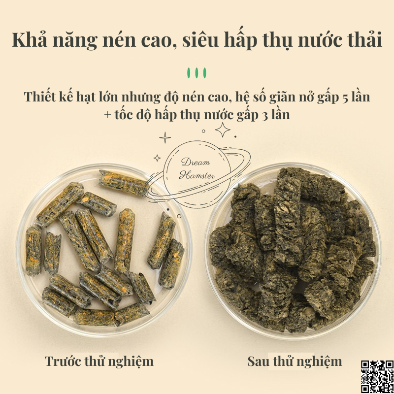 Gỗ nén than hoạt tính, trà xanh lót chuồng khử mùi Yee cho hamster, thỏ, bọ, chinchillas và thú nhỏ khác,...