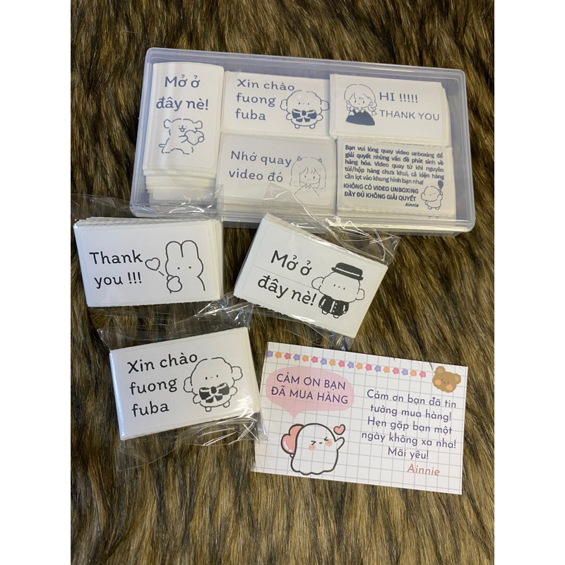 100c tem dán dễ thương 5x3cm