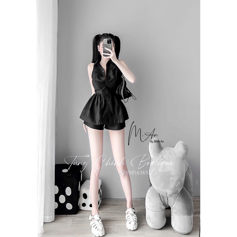 Sét áo mix quần sooc dạo chơi phố siêu sang