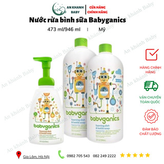 Nước rửa bình sữa Babyganics 473ml/ refill 946ml an toàn khi sử dụng