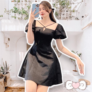 Đầm xoè tay phồng dự tiệc