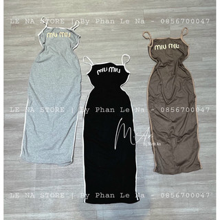 ĐẦM THUN MIU VIỀN 2 DÂY DÁNG DÀI