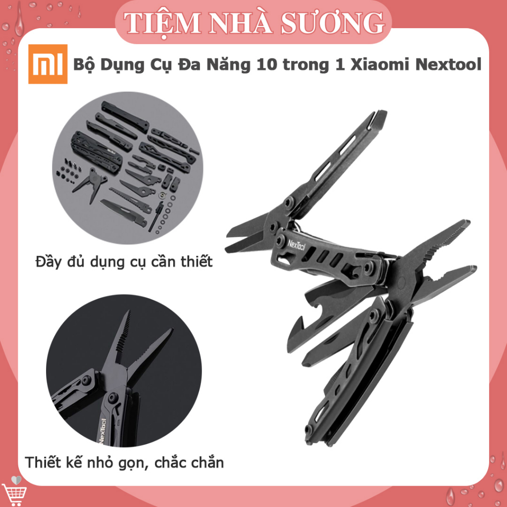 Bộ Dụng Cụ Đa Năng Nextool 10 trong 1 - Nhỏ gọn lưỡi dao bén -  Thép không gỉ siêu bền - Cắt, cưa, k