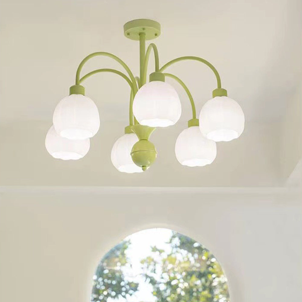 ĐÈN TREO THẢ TRẦN HOA LiLy MANG PHONG CÁCH BẮC ÂU NTP-75 ( tặng kèm bóng )