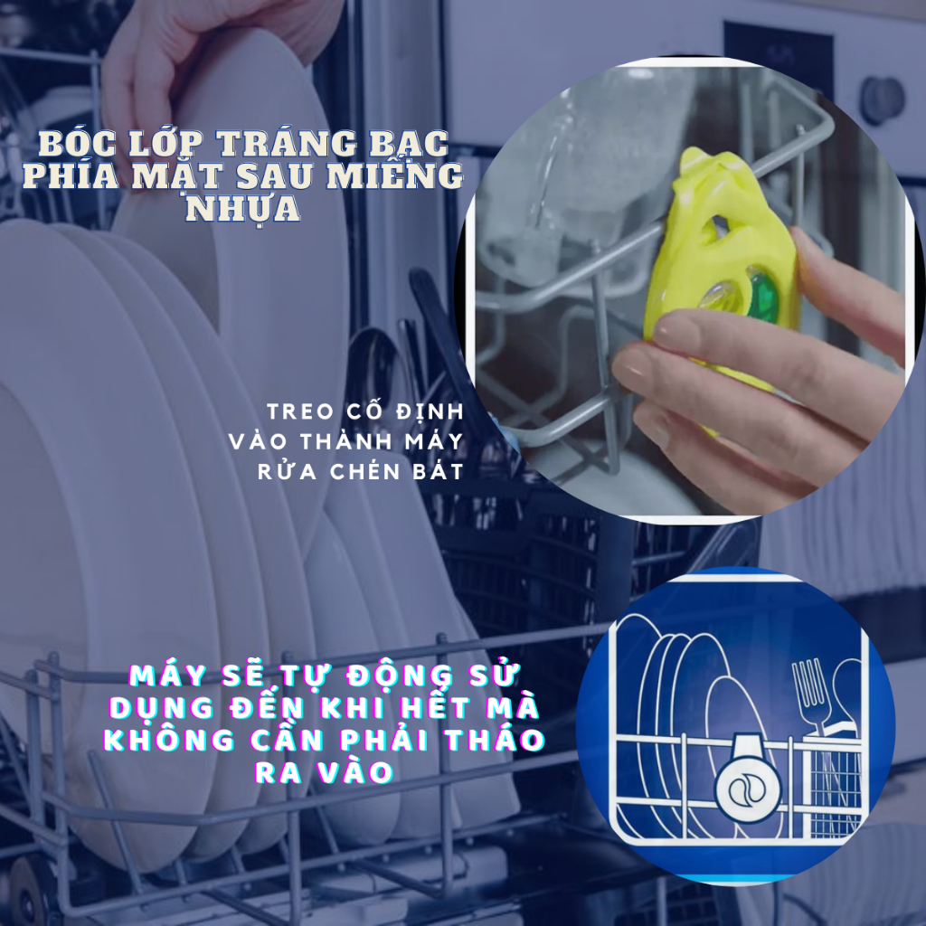 Tinh dầu treo thơm, khử mùi máy rửa chén bát Finish