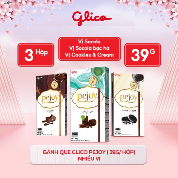 Bánh que nhân kem GLICO Pejoy (39g/ hộp) Nhiều vị