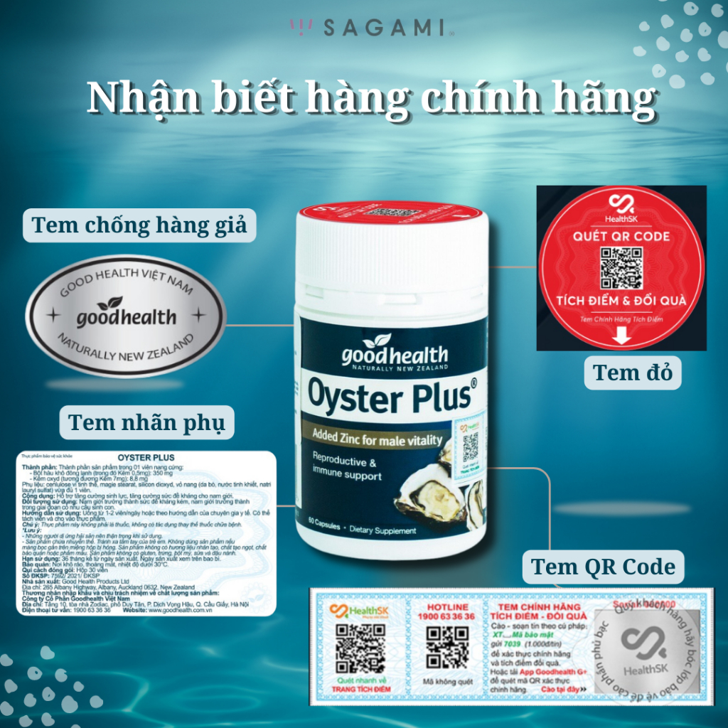 Tinh chất hàu Goodhealth Oyster plus – tăng cường sinh lực – 01 hộp