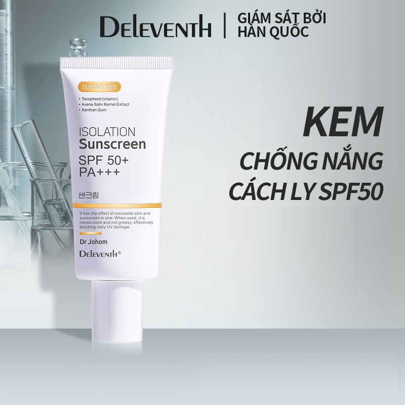 DEleventh Kihel's SPF50+ Kem chống nắng 50g Kem chống nắng vật lý, tươi mát và thoáng khí, làm trắng da sunscreen cream