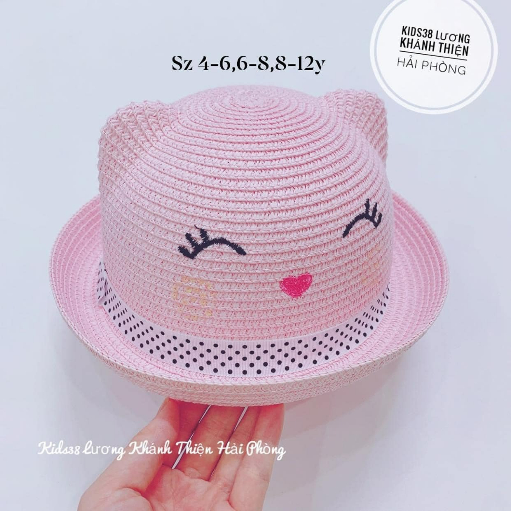 Mũ cói tai mèo HM H&M _hàng chính hãng authentic