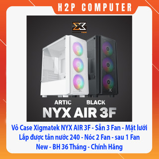 Vỏ Case Xigmatek NYX AIR 3F sẵn 3 Fan - Fom M-ATX Mặt lưới - New Chính hãng - BH 12 Tháng