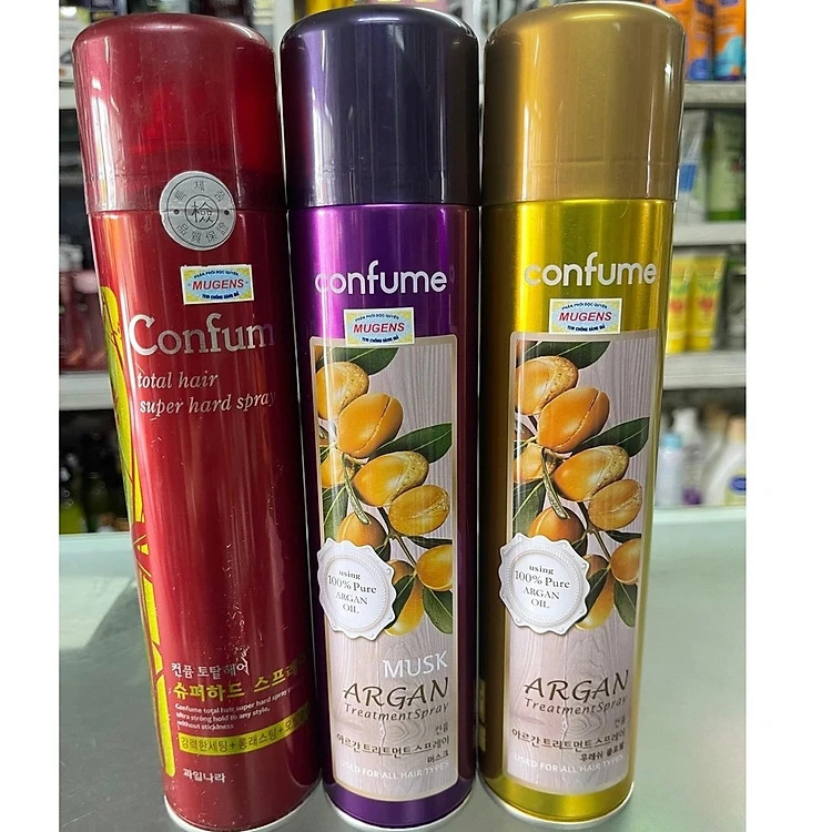 Gôm xịt tóc Welcos Mugens Hard Spray 300ml Hàn Quốc