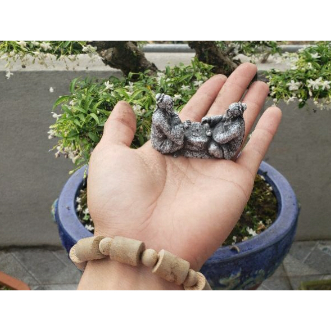 Tượng 2 ông lão đánh cờ, phụ kiện trang trí tiểu cảnh, bonsai, sân vườn, bể cá các loại