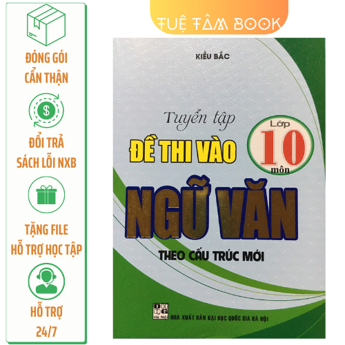 Sách - Tuyển tập đề thi vào 10 môn Ngữ Văn theo cấu trúc mới