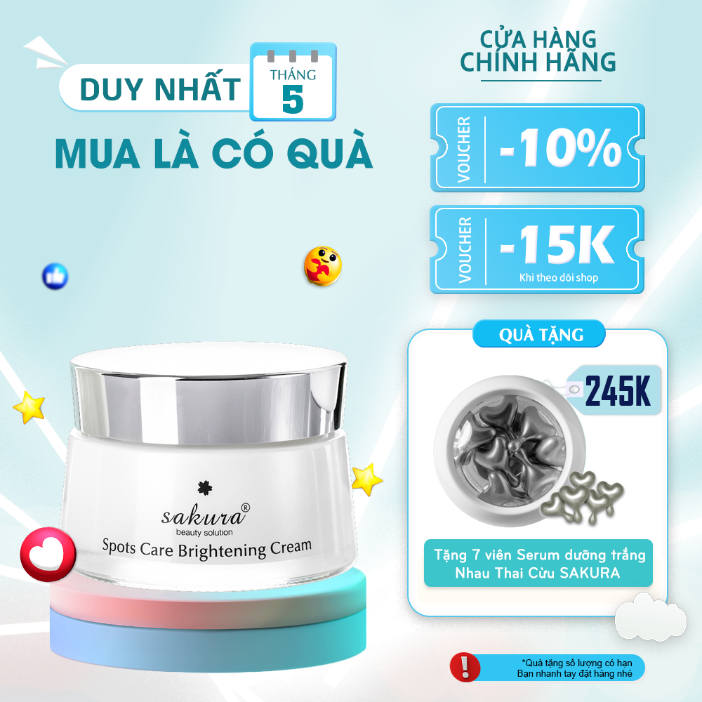 Kem dưỡng trắng da Sakura Spots Care Brightening Cream