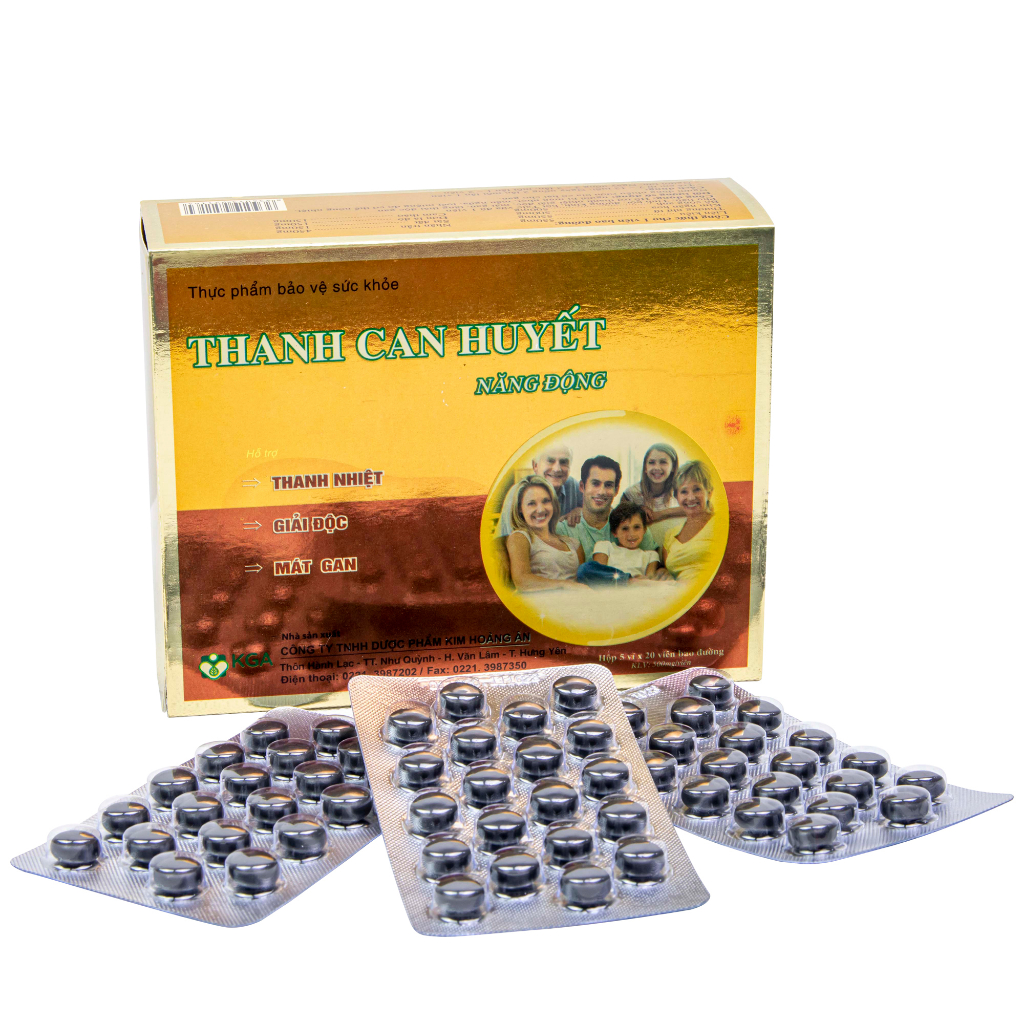Giải độc gan, mát gan, thanh nhiệt cơ thể Thanh Can Huyết Năng Động Hộp 100 viên