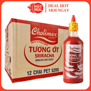 Thùng Tương Ớt Sriracha Cholimex 12 Chai Pet (520G/Chai)