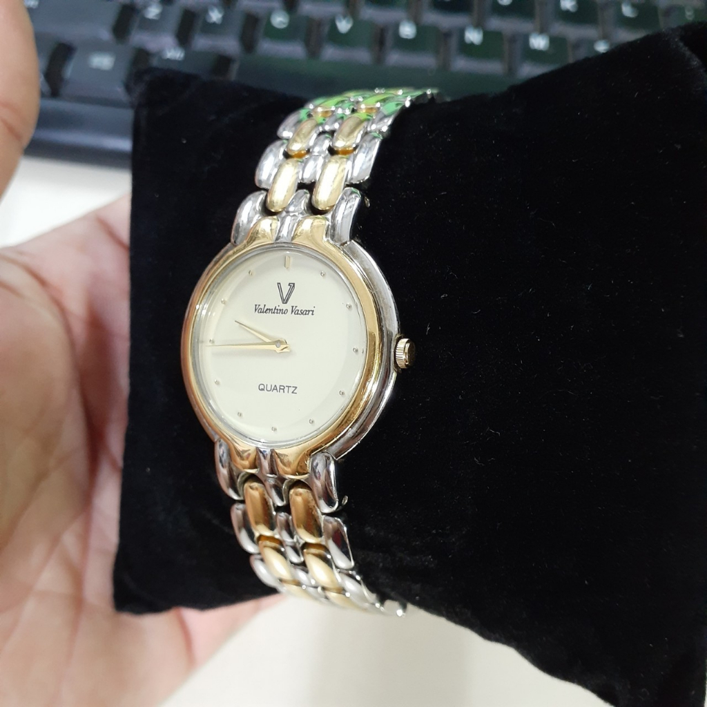 Đồng hồ nữ demi vàng Valentino Vasari sang trọng second hand si Nhật