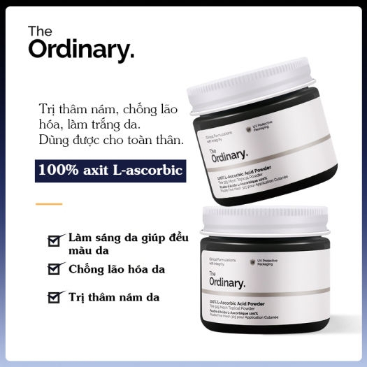 Bột Vitamin C sáng da mờ thâm The Ordinary 100% L-Ascorbic Acid Powder 20gr / Subeo Beauty