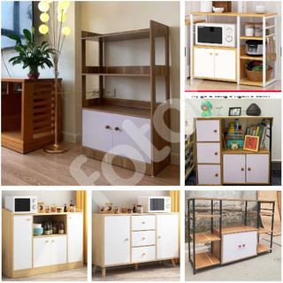[FREESHIP] KỆ BẾP - TỦ GỖ ĐỂ LÒ VI SÓNG, VẬT DỤNG, ĐỒ DÙNG LÀM BẾP ĐA NĂNG