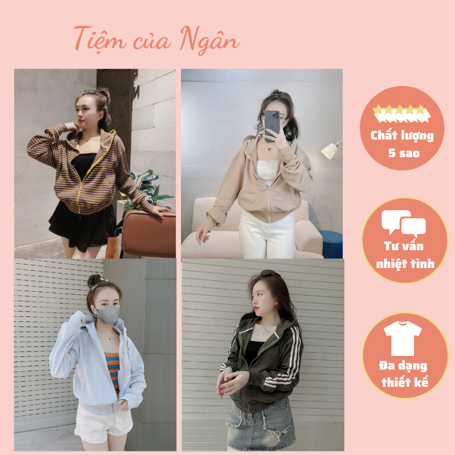 Áo khoác nữ thun gân cao cấp, áo khoác chống nắng nón to [Size 40-62kg]