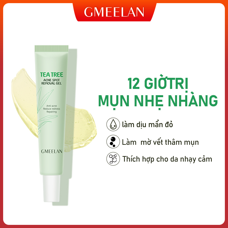 Gel Giảm Mụn Tea Tree 20g GMEELAN Gel Anti-Acne Spot cân bằng da sửa chữa nhẹ nhàng