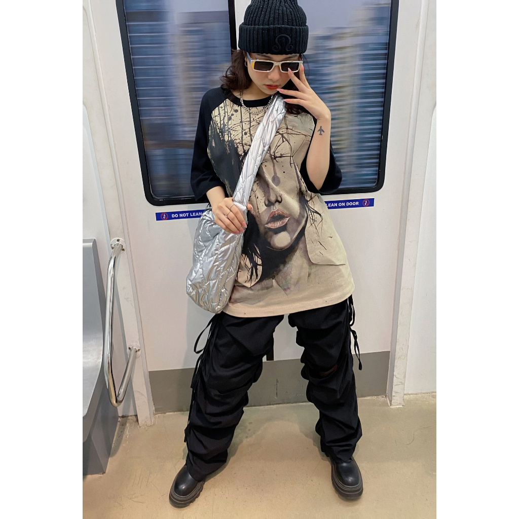 ÁO THUN UNISEX RAGLAN OVERSIZE EYELESS 100% COTTON - MONIS CHÍNH HÃNG